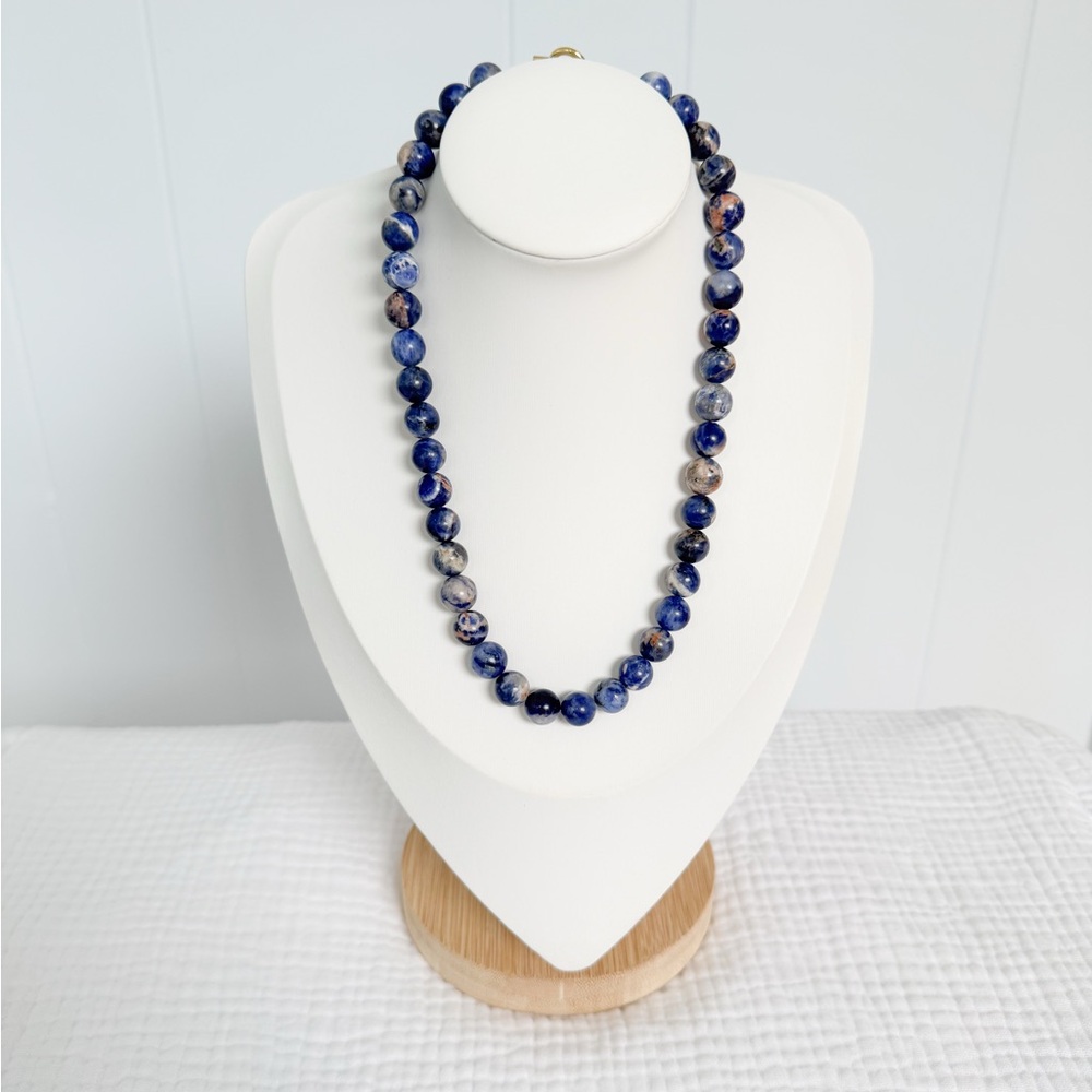 NEW Gemstone Beaded Necklace - Blue Sodalite - Handcrafted Necklace